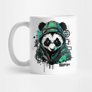 Graffiti Paint Cyberpunk Panda Creative Mug